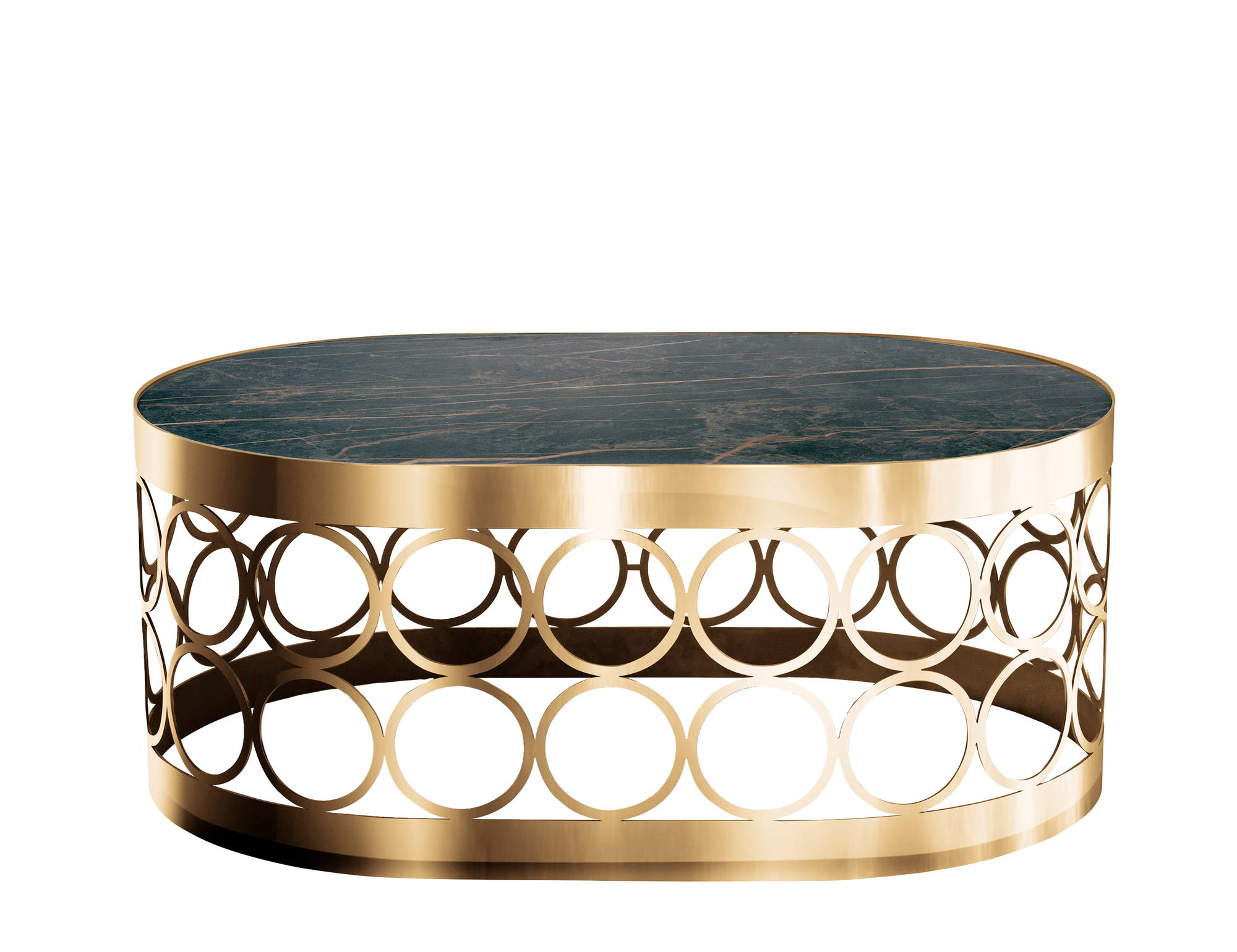 Noir Desir Marble Oval Tabletop